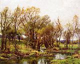 Hughes Paintings - The Brook - Morning by Hugh Bolton Jones